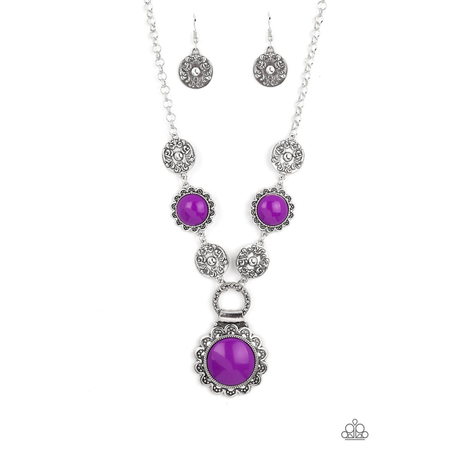 Poppy Persuasion - Purple Necklace - Bling by Danielle Baker