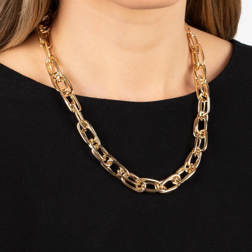 Tough Call - Gold Necklace - Bling by Danielle Baker