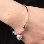 Vintage Vows - Pink Heart Charm Bracelet - Bling by Danielle Baker