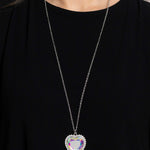 Prismatically Twitterpated - Multi Iridescent Heart Necklace - Danielle Baker's Black Diamond Exclusive