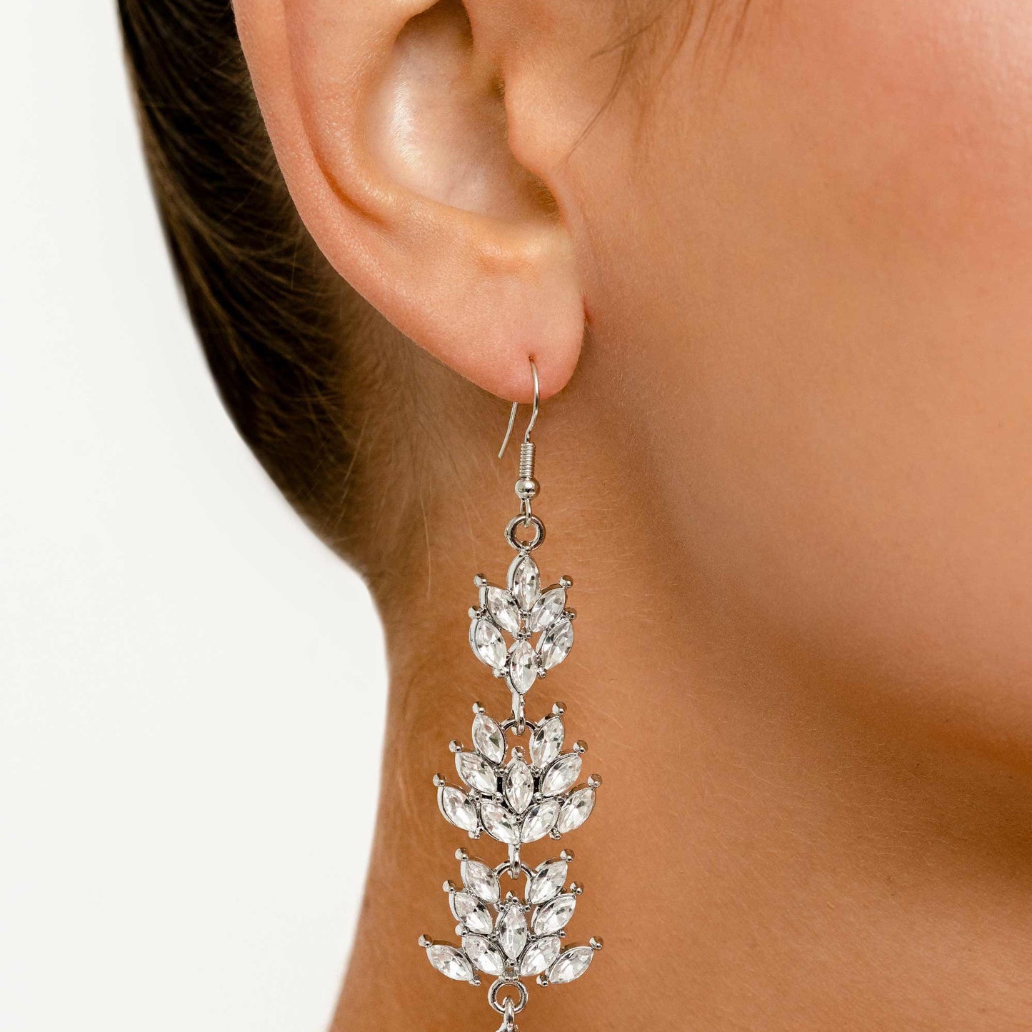 Water Lily Whimsy White Earrings - February 2023 Life of the Party