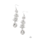 Water Lily Whimsy White Earrings - February 2023 Life of the Party