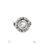 Twinkling Trance - White Rhinestone Ring- January 2023 Fashion Fix