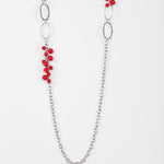 Flirty Foxtrot - Red Stone Necklace - A Large Selection Hand-Chains And Jewelry On rainbowartsreview,Women's Jewelry | Necklaces, Earrings, Bracelets