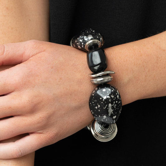 Glaze of Glory - Black Blockbuster Bracelet - A Large Selection Hand-Chains And Jewelry On rainbowartsreview,Women's Jewelry | Necklaces, Earrings, Bracelets