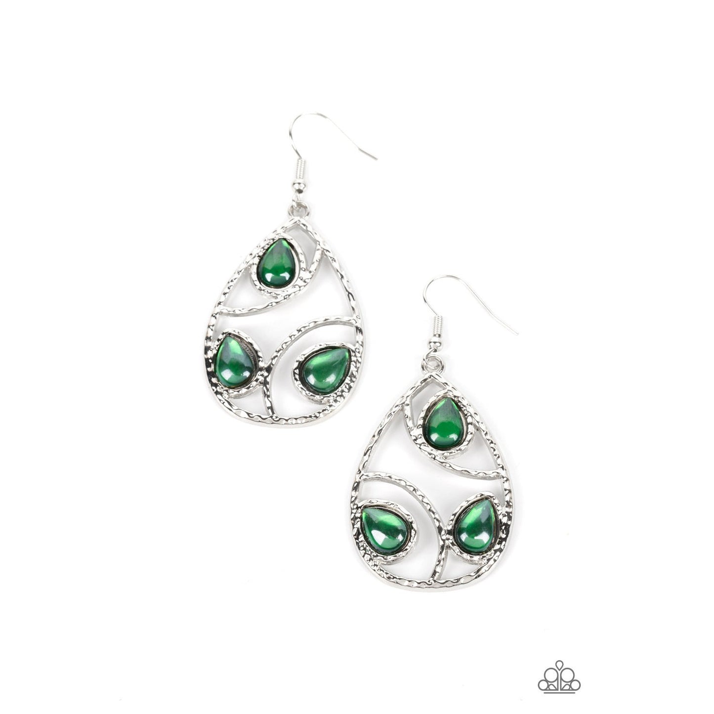 Send the BRIGHT Message - Green Earrings - Bling by Danielle Baker