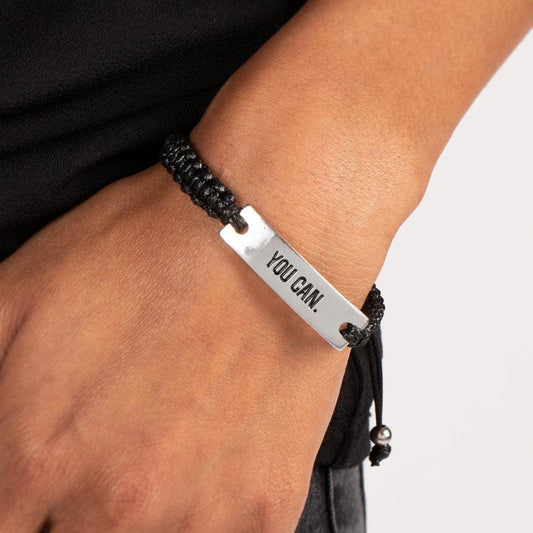 Beyond Belief - Black "YOU CAN" Bracelet - Bling by Danielle Baker