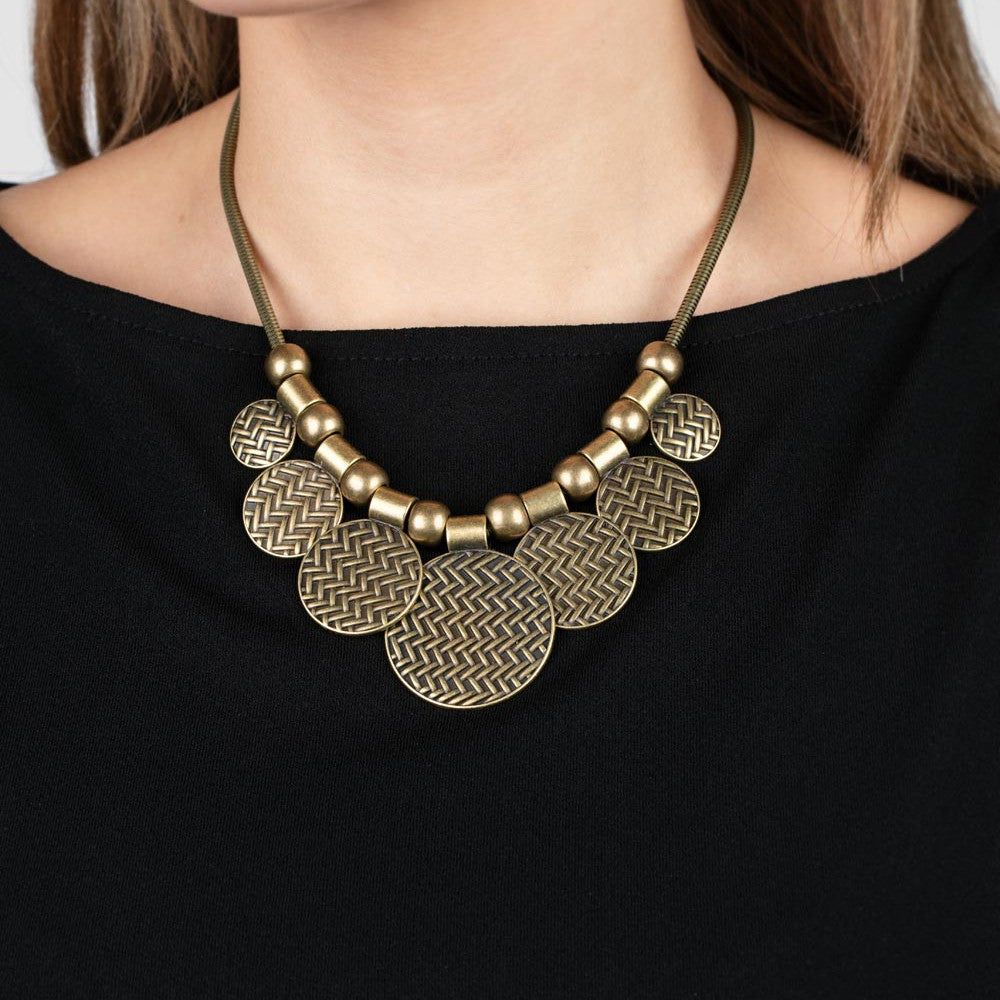 Indigenously Urban - Brass - Paparazzi Accessories Necklace