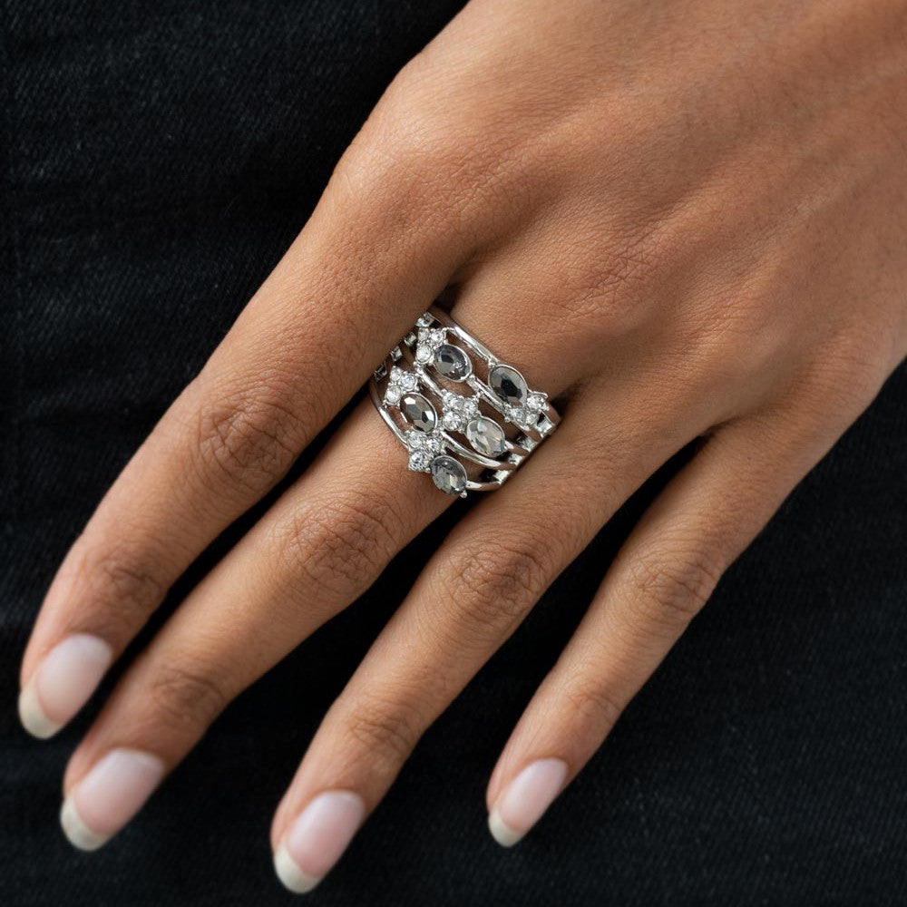 Ethereal Escapade - Silver Hematite Ring - Bling by Danielle Baker