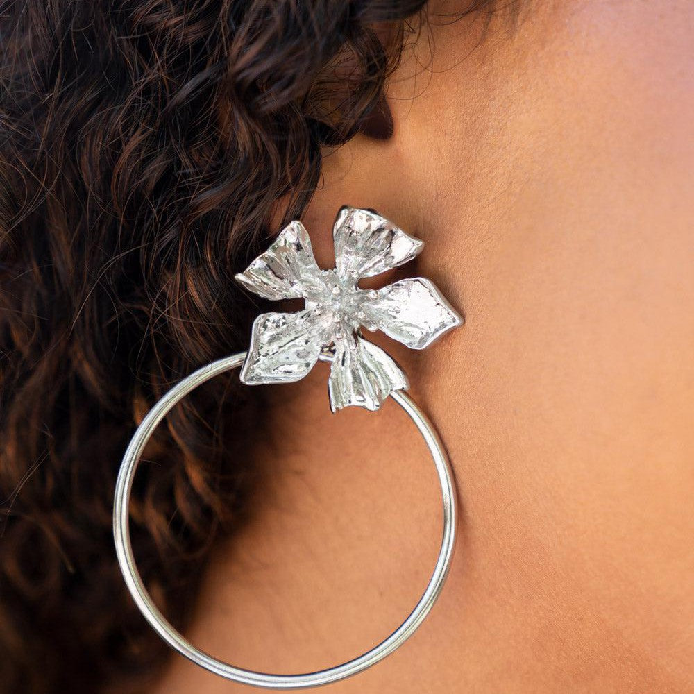 Buttercup Bliss Silver Flower Earrings - Bling by Danielle Baker