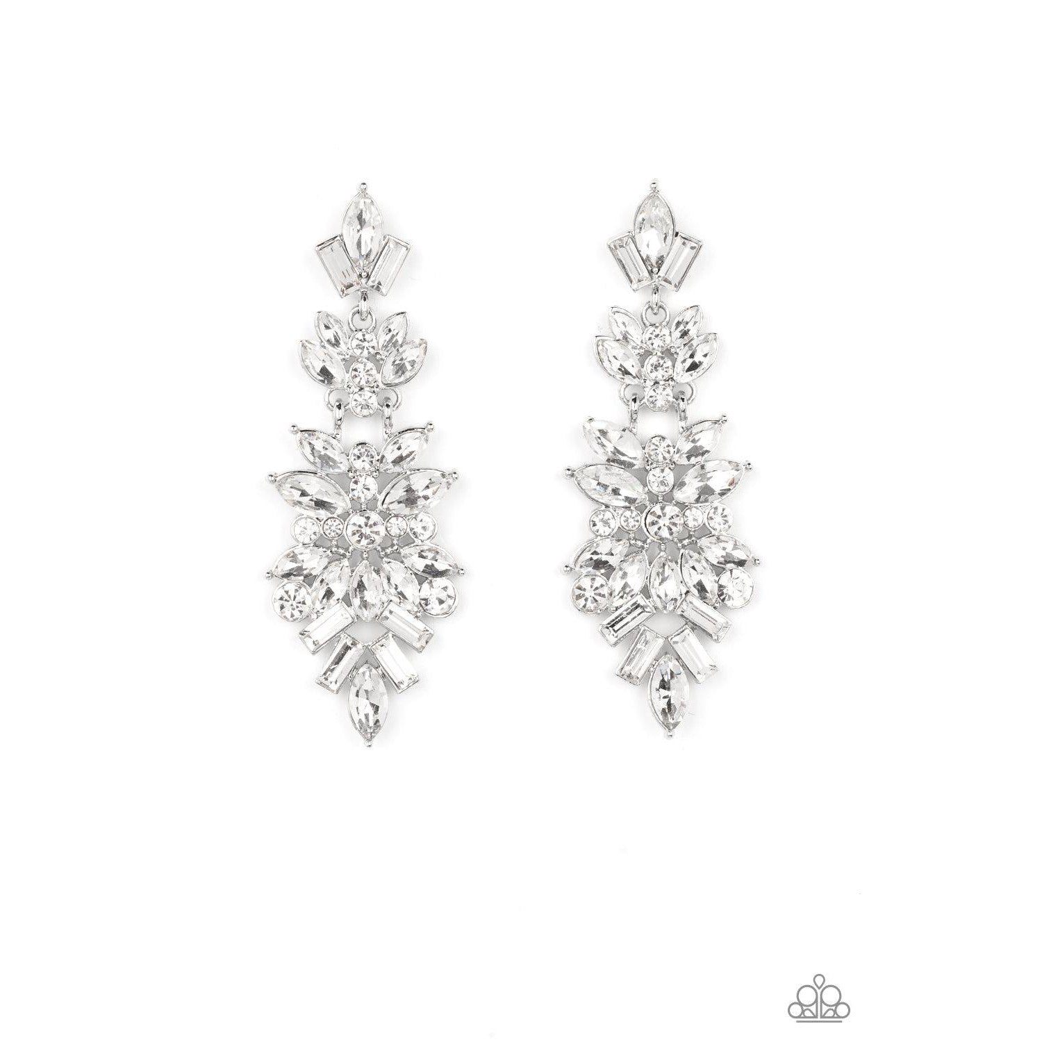 Frozen Fairytale White Rhinestone Earrings May 2022 LOTP - rainbowartsreview by Danielle Baker