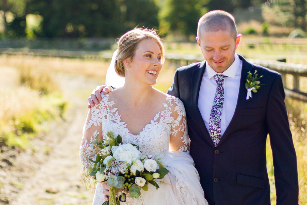 The Wild Flower Weddings - Lizzie and Matty - Bride and Groom