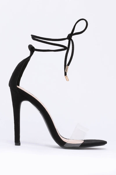next black strappy heels