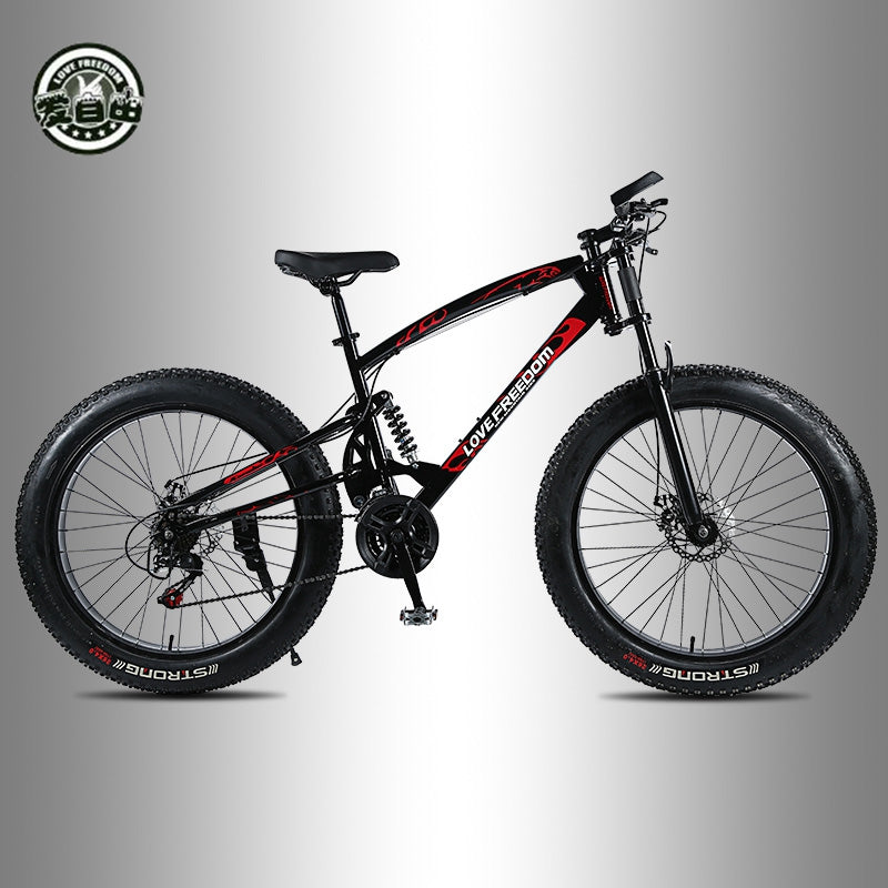 mountain bike with shock absorber