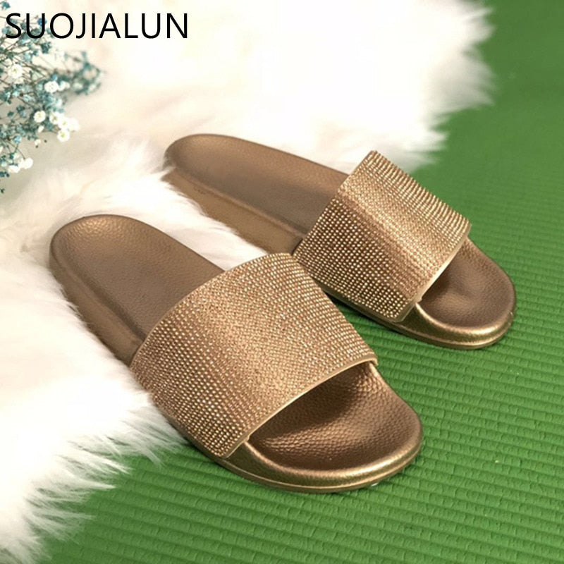 bling slides for women