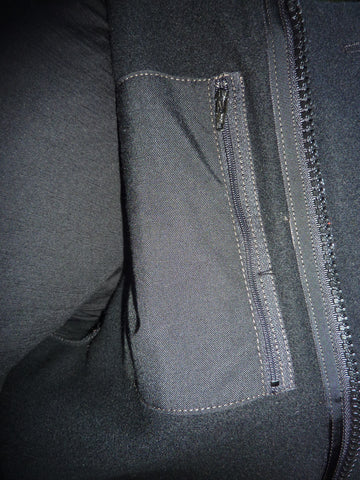 WeatherWool All Around Jacket in Solid Black Color Detail of Inside Pocket