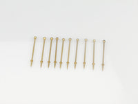 1 Hole Stanchion, Brass 35mm (Pk10)