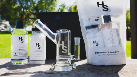 Higher Standards Supreme Clean Kit with premium rock salts, isopropyl, cleaning tools, and more.