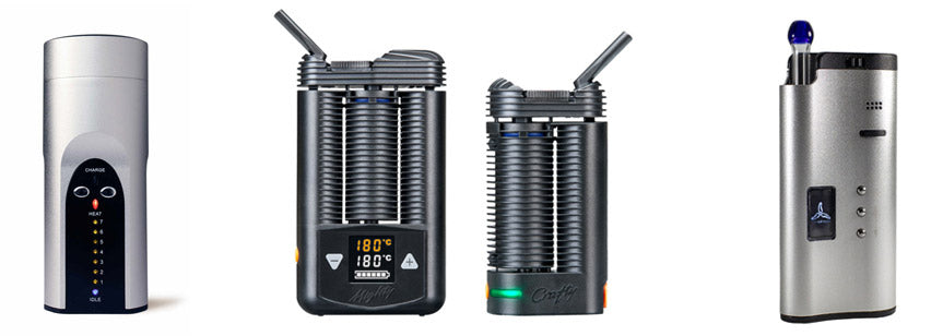 Portable dry herb vaporizer brands include Cloud Vapez, Grenco Science, Pax, and the Sidekick