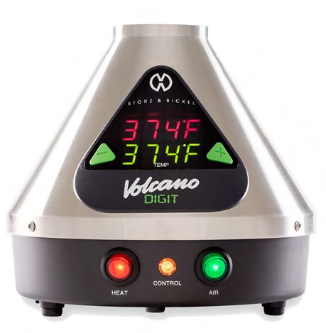 Volcano Digital Vaporizer on and in use 