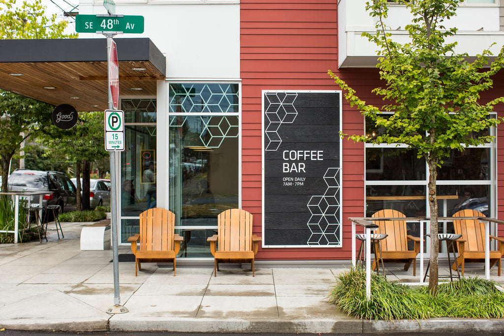 Exterior of Good Coffee on Division Street in Portland