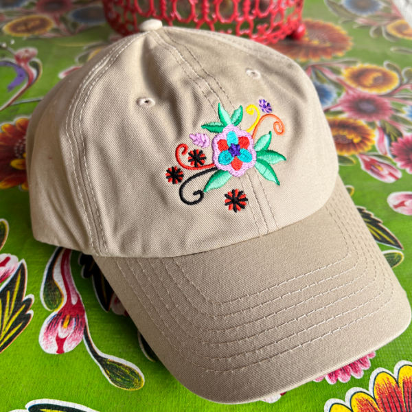 embroidered flower baseball cap