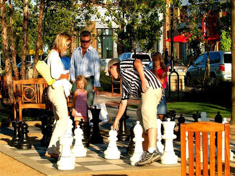 MegaChess 25 Inch Giant Plastic Chess Set at Outdoor Mall