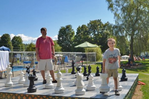 MegaChess 25 Inch Giant Plastic Chess Set at Tree Corners Family Campground