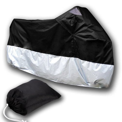 HOUSSE BACHE MOTO Couvre-Moto velo VTT scooter Taille XL 245cm argente noir protection - Beewik-Shop.com