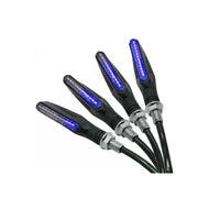 4pcs 12v 12 LED Feux clignotants à LED pour motos, clignotants indicateurs s'allume la lumière bleue - Beewik-Shop.com