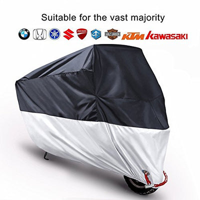 Moto Housses monojoy® Imperméable pour moto scooter Abri résistant aux UV protection pluie neige avec sac de rangement - Beewik-Shop.com