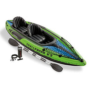 Intex - 68306Np - Jeu D Eau Et De Plage - Set Kayak Challenger K2 - 2 Personnes - Rames Et Gonfleur Inclus - 351 X 76 X 38 Cm - Beewik-Shop.com
