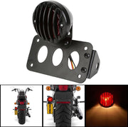 Feu arrière latérale de moto noire lumière de frein support de plaque d'immatriculation pour Suzuki Yamaha Harley Bobber Chopper - Beewik-Shop.com