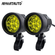 2 pièces 6000lm led moto phare brouillard DRL lampe avec T6 puce universelle moto ATV ampoule haute luminosité jaune blanc 12 V - Beewik-Shop.com