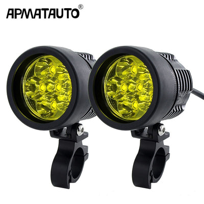 2 pièces 6000lm led moto phare brouillard DRL lampe avec T6 puce universelle moto ATV ampoule haute luminosité jaune blanc 12 V - Beewik-Shop.com