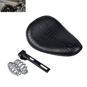 Selle en cuir de crocodile / Selle solo, Ressort de coussin pour /Honda/Yamaha/Kawasaki Marron/Noir - Beewik-Shop.com