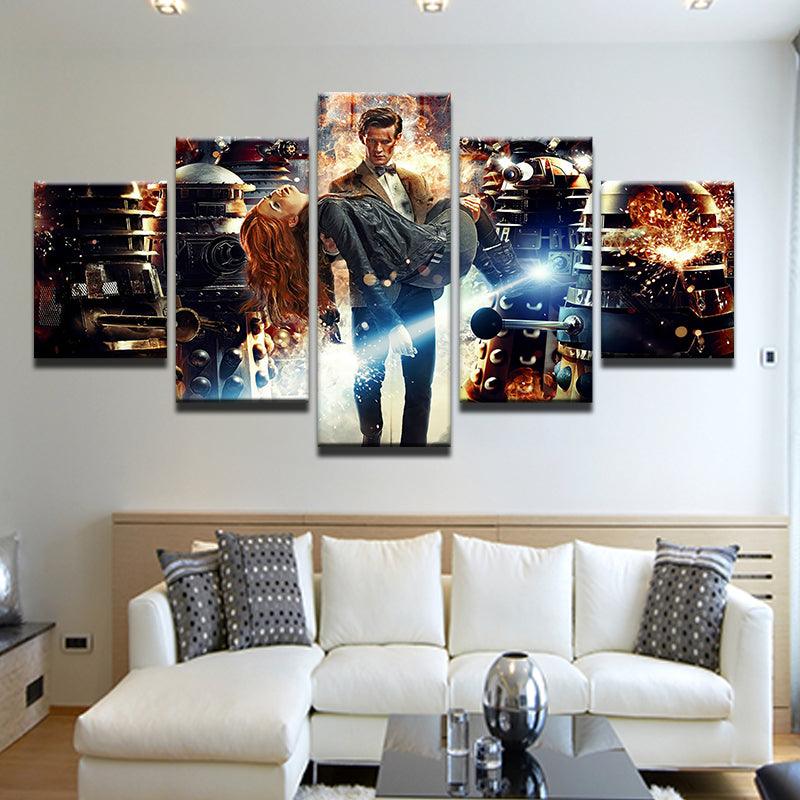 Doctor Who Matt Smith 5 Panel Canvas Print Wall Art Gotithere Com