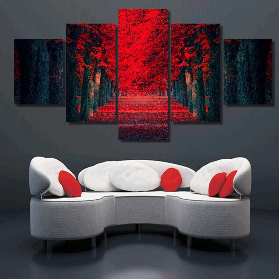 11+ Top Red tree wall art images info