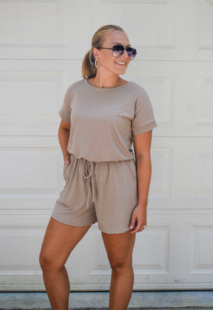 The Rebekah Romper- Mocha