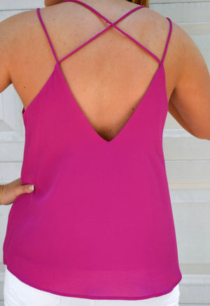 The Cindy Top- Fuchsia