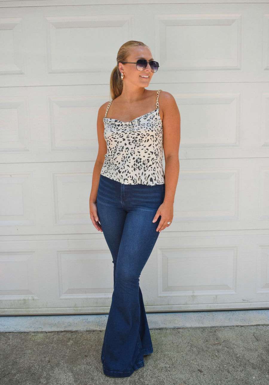 Laura Top- White Leopard