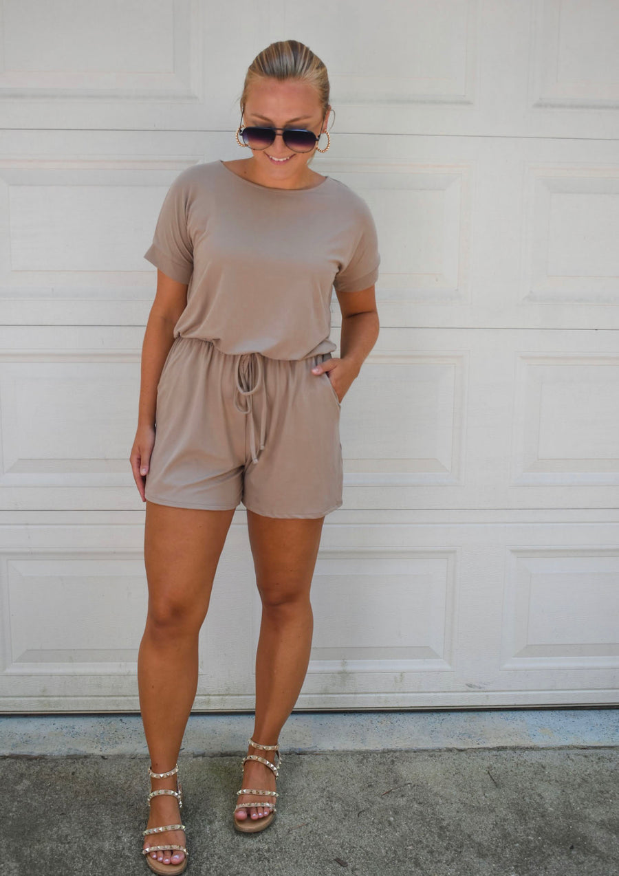 The Rebekah Romper- Mocha