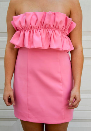 The Shay Mini Dress- Doll Pink