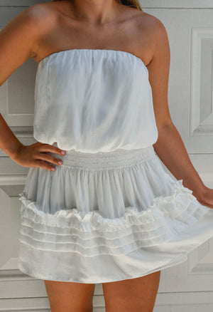 The Sophia Mini Dress- White