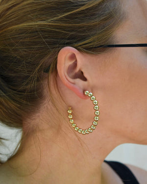 Gold Bead Hoops