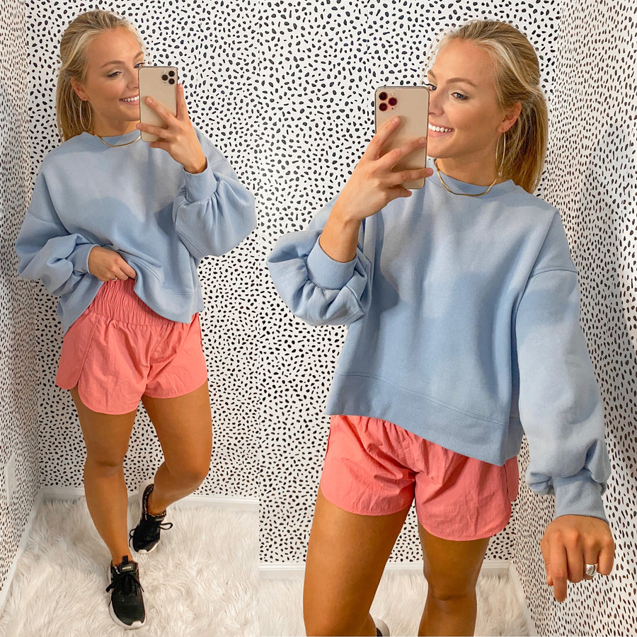 On The Go Sweatshirt - Ash Blue