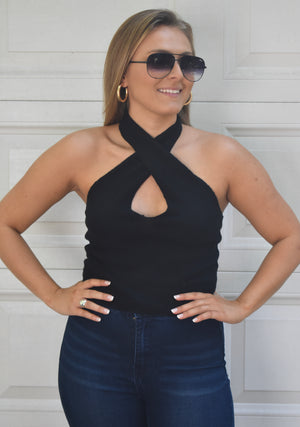 Criss Cross Top- Black