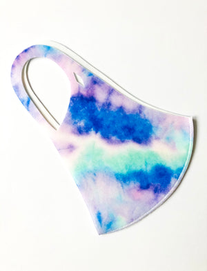 Purple and Blue Tie Dye Reusable Mask- Final Sale