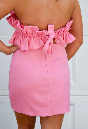The Shay Mini Dress- Doll Pink