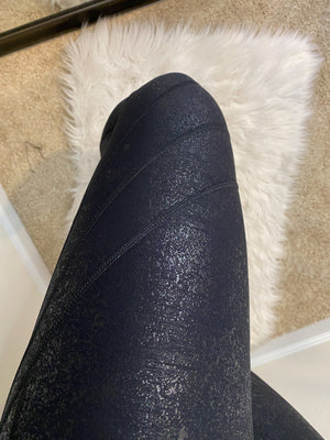 The Ally Leggings- Black foil